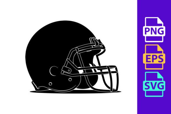 American Football Helmet Illustration: Bold Vector Energy