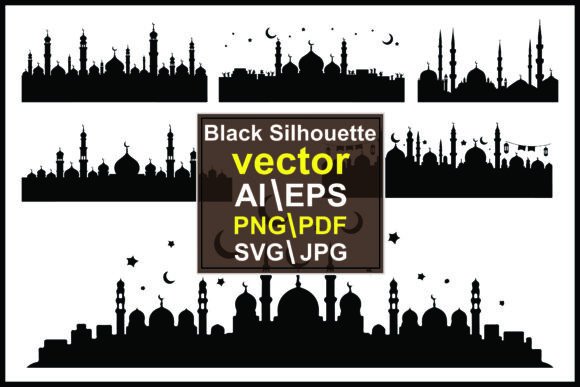 Capturing Nighttime Serenity: Silhouette Mosque Skylines