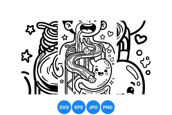 Charming Digestive System SVG for Health and Design