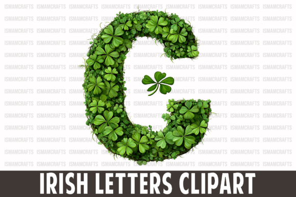 Cute Irish Letters V3 Clipart PNG: Festive Design Assets