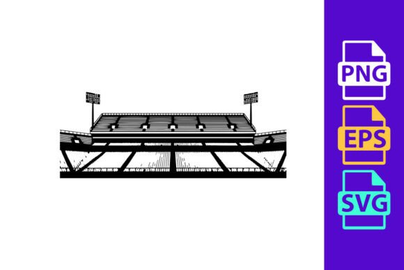 Dynamic Black and White Illustration of a Sports Icon