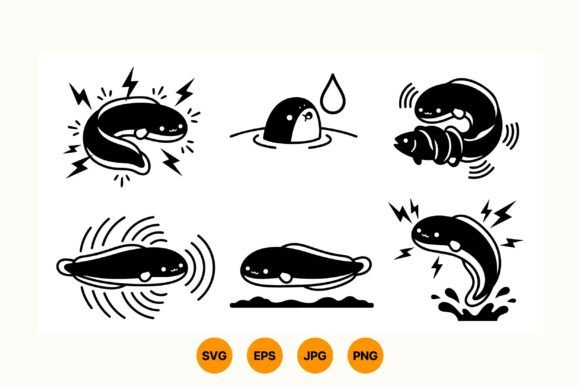 Electric Eel Cute Clipart SVG: Your New Favorite Design Asset