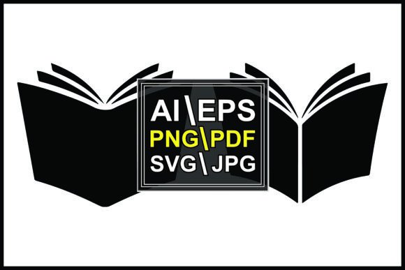 Silhouette Open Books Side by Side White: A Designer's Visual Asset