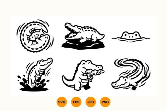 Unleashing Creative Energy: Crocodile Cartoon Clipart