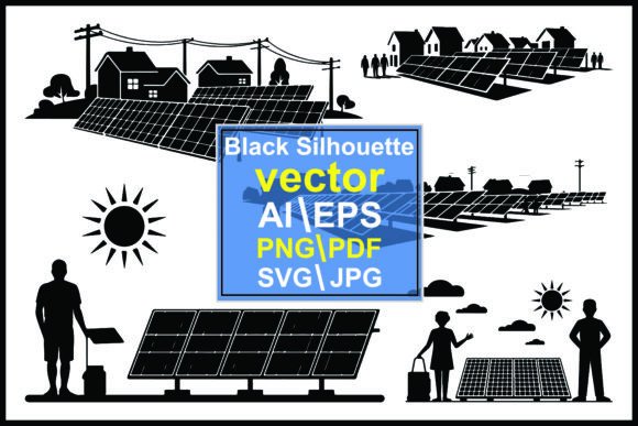 Visualizing Solar Solutions: Silhouette Panels and People