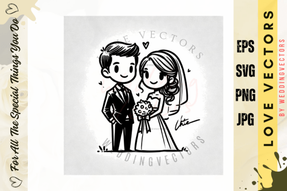 Weddingvectors - 22001347: Capturing Timeless Romance in Design